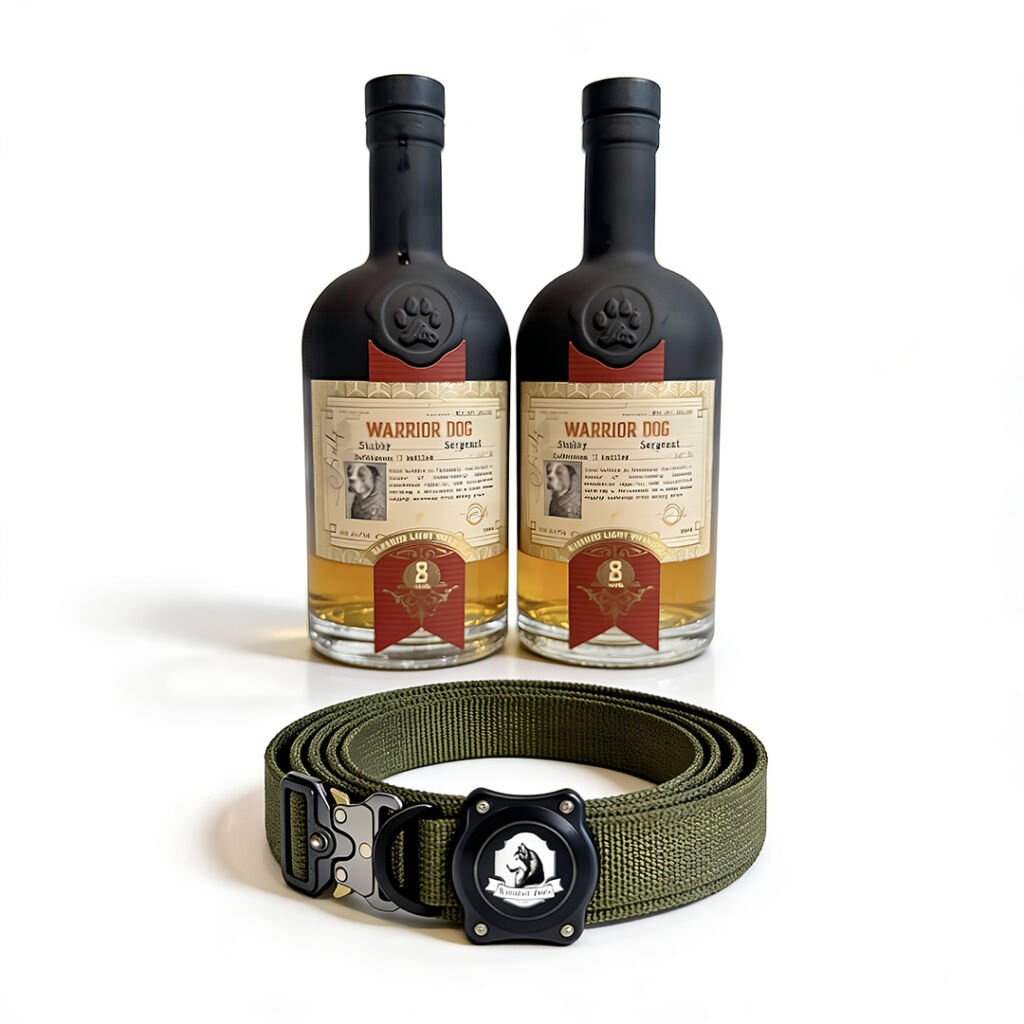 Warrior Dog Bundle — 2× Bottles + Tactical AirTag Dog Collar